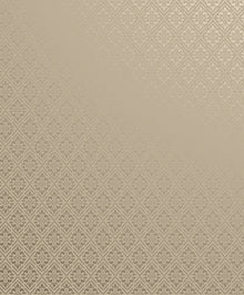 Diamond Damask Beige / Silver Grey Metallic FX 2 Wallpaper by Galerie — flat