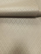 Diamond Damask Beige / Silver Grey Metallic FX 2 Wallpaper by Galerie — roomshot 2