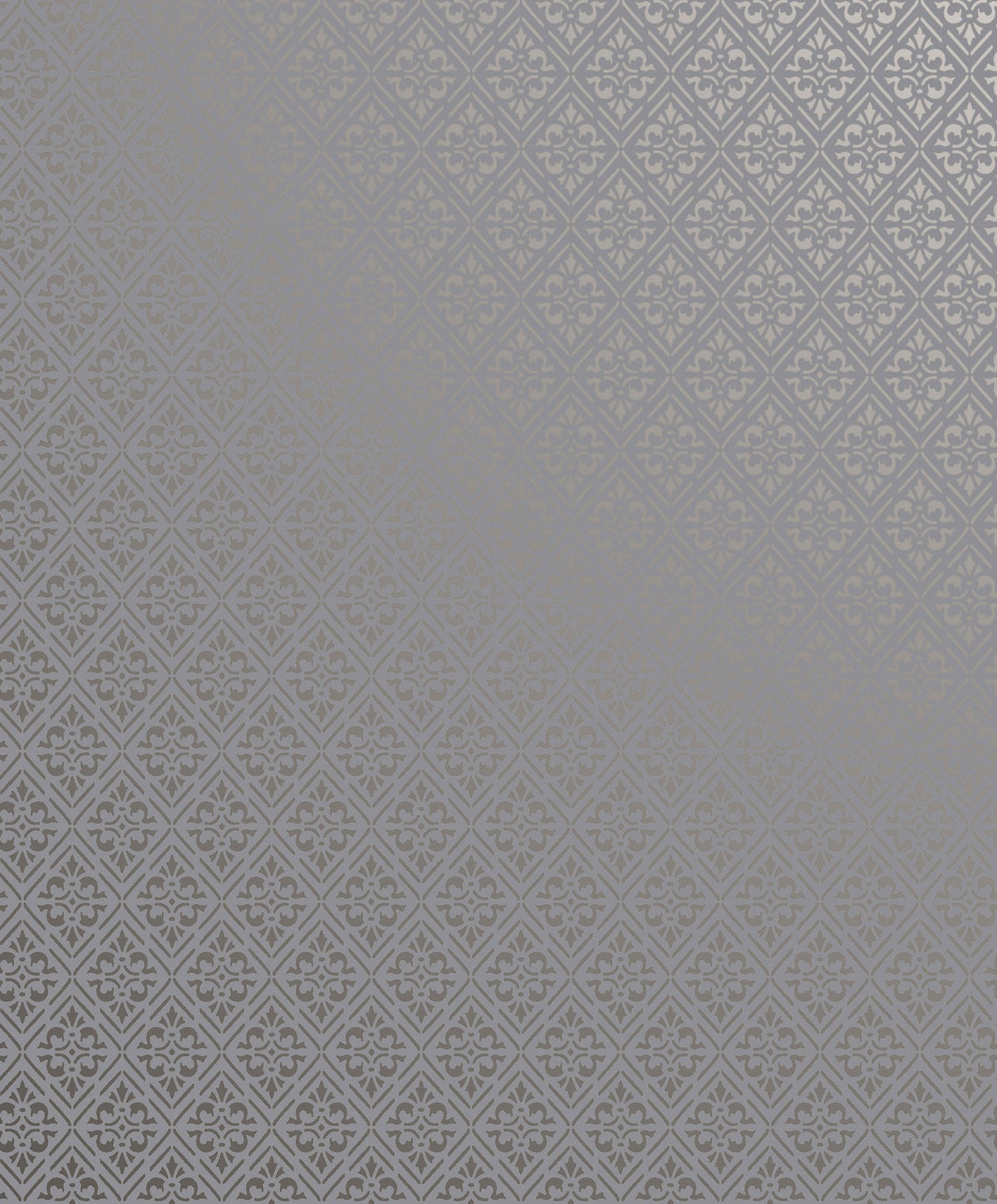Diamond Damask Silver Grey Metallic FX 2 Wallpaper by Galerie — flat