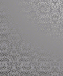 Diamond Damask Silver Grey Metallic FX 2 Wallpaper by Galerie — flat