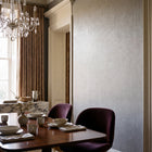 Diamond Damask Silver Grey Metallic FX 2 Wallpaper by Galerie — roomshot 1