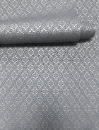 Diamond Damask Silver Grey Metallic FX 2 Wallpaper by Galerie — roomshot 2