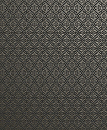 Diamond Damask Black / Gold Metallic FX 2 Wallpaper by Galerie — flat