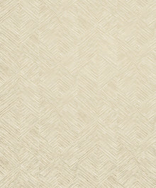 Stripe Geometric Cream / Silver Grey Metallic FX 2 Wallpaper by Galerie — flat