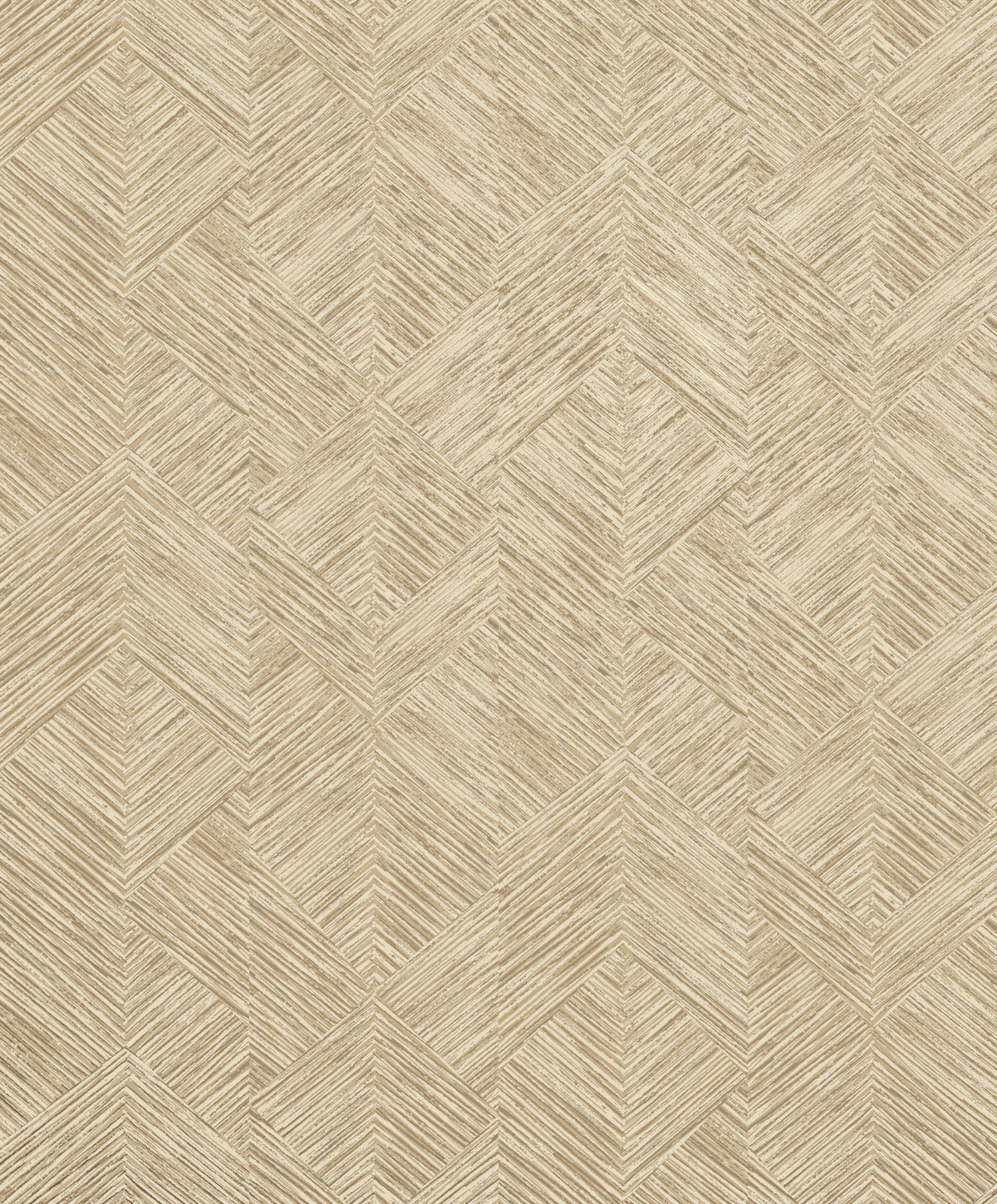 Stripe Geometric Bronze Brown / Cream Metallic FX 2 Wallpaper by Galerie — flat