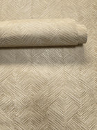 Stripe Geometric Bronze Brown / Cream Metallic FX 2 Wallpaper by Galerie — roomshot 2
