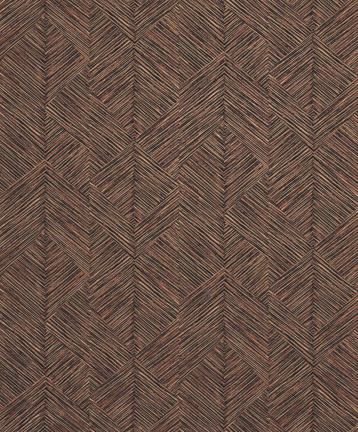 Stripe Geometric Orange / Black Metallic FX 2 Wallpaper by Galerie — flat
