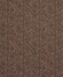 Stripe Geometric Orange / Black Metallic FX 2 Wallpaper by Galerie — flat