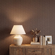 Stripe Geometric Orange / Black Metallic FX 2 Wallpaper by Galerie — roomshot 1