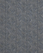 Stripe Geometric Blue / Black Metallic FX 2 Wallpaper by Galerie — flat