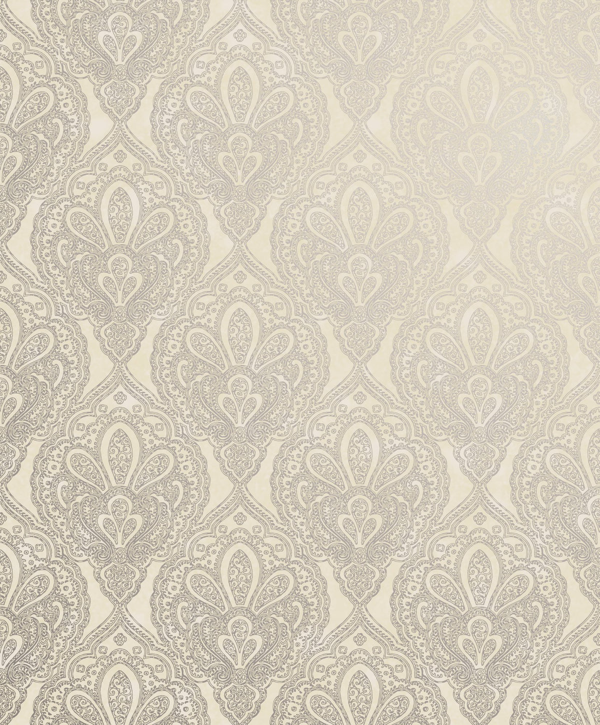 Damask Cream Gold Metallic FX 2 Wallpaper by Galerie — flat