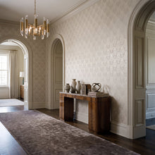 Damask Cream Gold Metallic FX 2 Wallpaper by Galerie — roomshot 1
