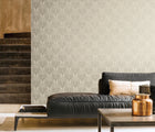 Damask Cream Gold Metallic FX 2 Wallpaper by Galerie — roll shot