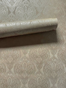 Damask Beige Metallic FX 2 Wallpaper by Galerie — roomshot 2