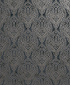 Damask Black / Silver Grey Metallic FX 2 Wallpaper by Galerie — flat
