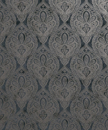 Damask Black / Silver Grey Metallic FX 2 Wallpaper by Galerie — flat