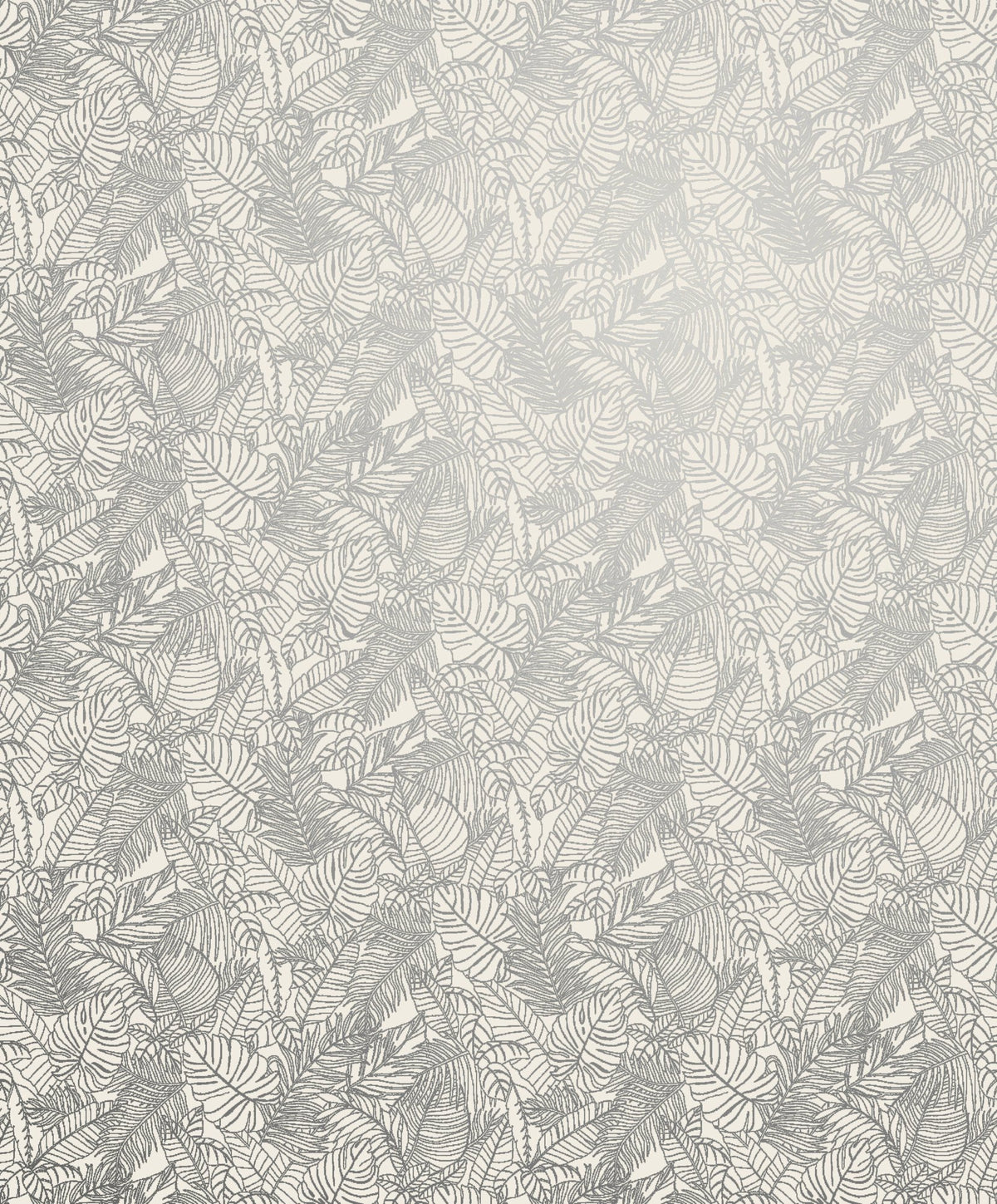Shimmer Leaf Cream / Silver Grey Metallic FX 2 Wallpaper by Galerie — flat