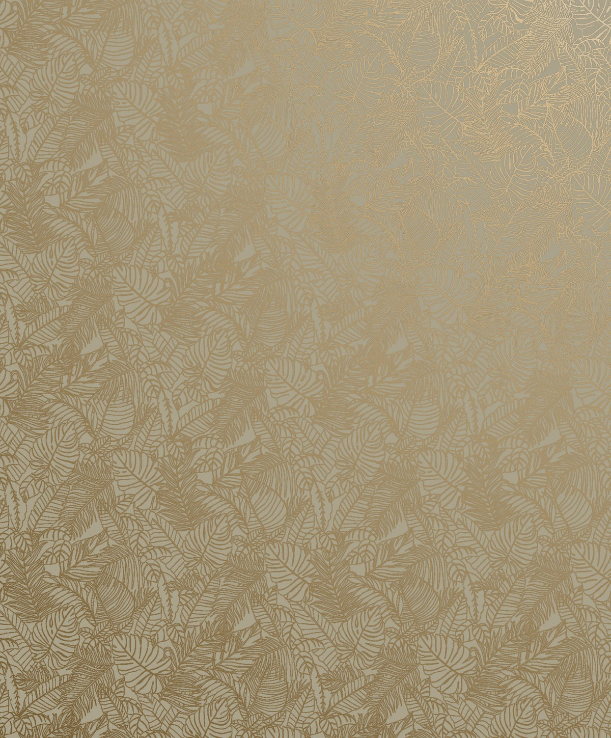 Shimmer Leaf Beige / Gold Metallic FX 2 Wallpaper by Galerie — flat