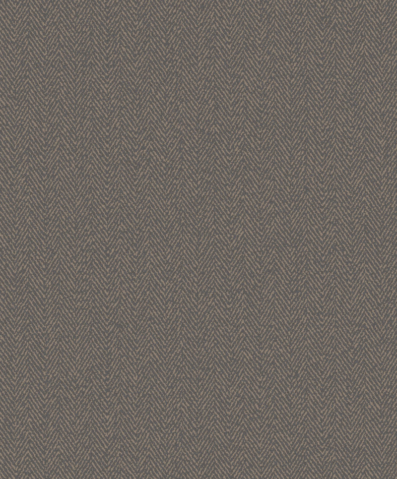 Chevron Bronze Brown Metallic FX 2 Wallpaper by Galerie — flat