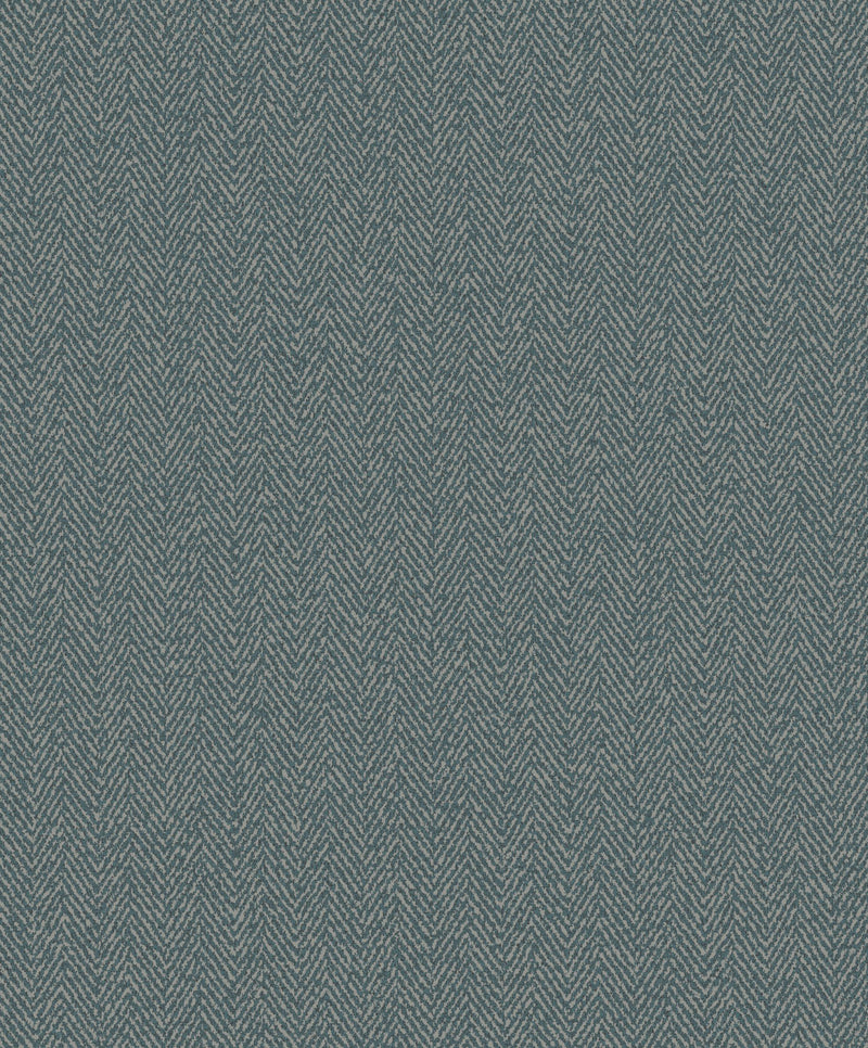 Chevron Blue / Green Metallic FX 2 Wallpaper by Galerie — flat