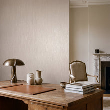 Shimmer Stripe Pale Beige Metallic FX 2 Wallpaper by Galerie — roomshot 1