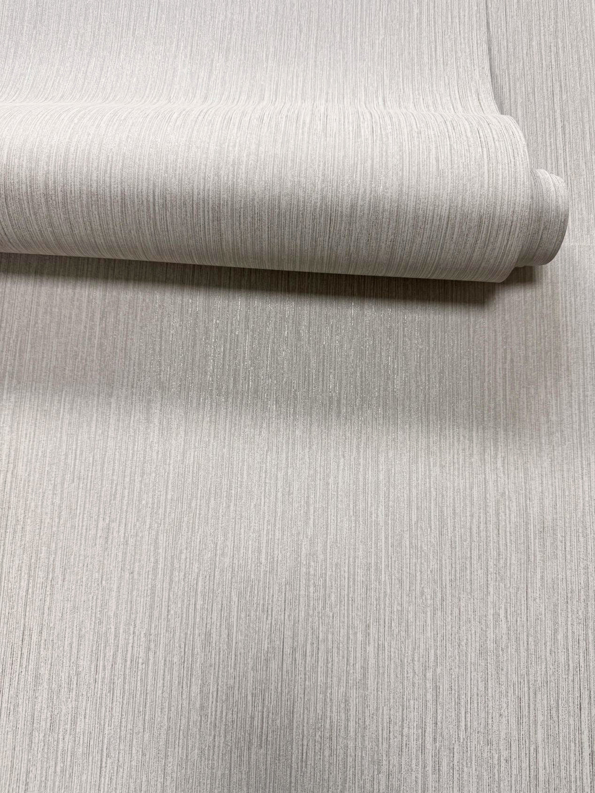 Shimmer Stripe Pale Beige Metallic FX 2 Wallpaper by Galerie — roomshot 2