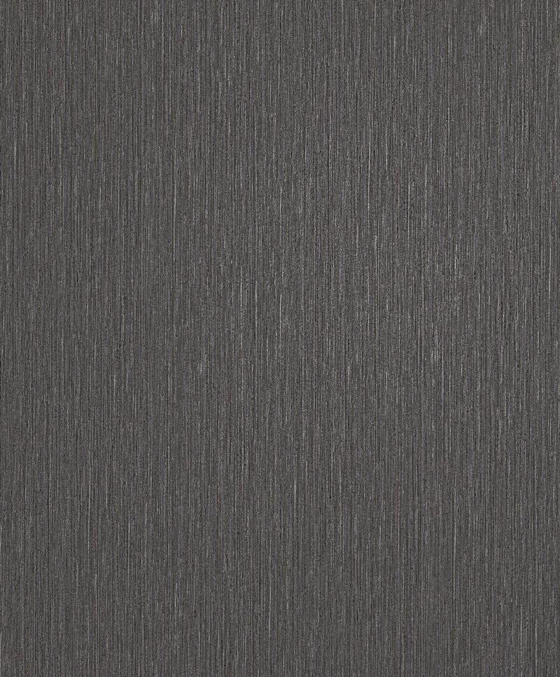 Shimmer Stripe Black / Silver Grey Metallic FX 2 Wallpaper by Galerie — flat