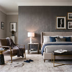 Shimmer Stripe Black / Silver Grey Metallic FX 2 Wallpaper by Galerie — roomshot 1