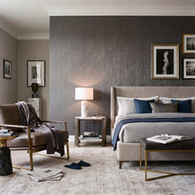 Shimmer Stripe Black / Silver Grey Metallic FX 2 Wallpaper by Galerie — roomshot 1