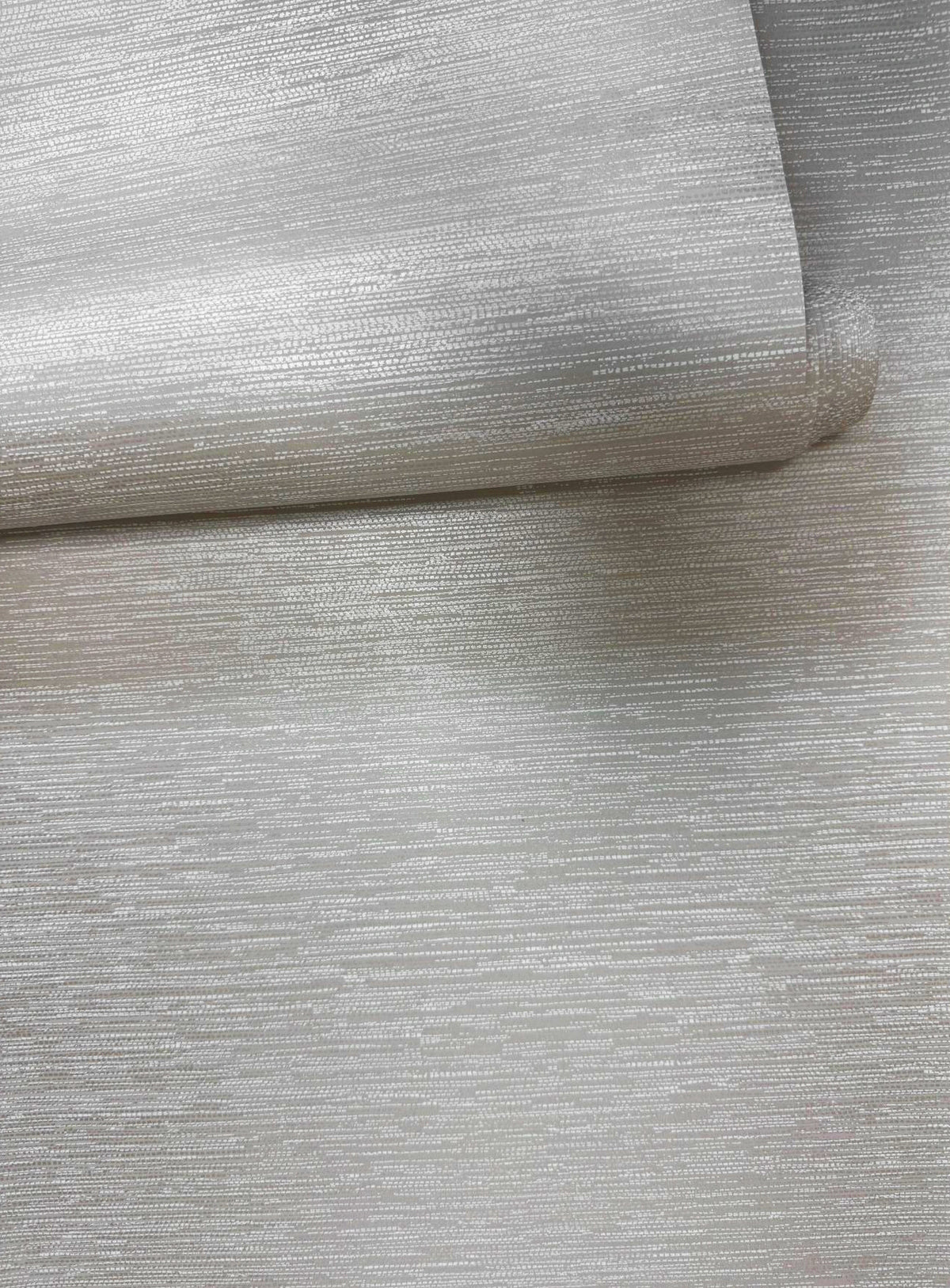 Horizontal Stripe Silver Grey / White Metallic FX 2 Wallpaper by Galerie — roomshot 2