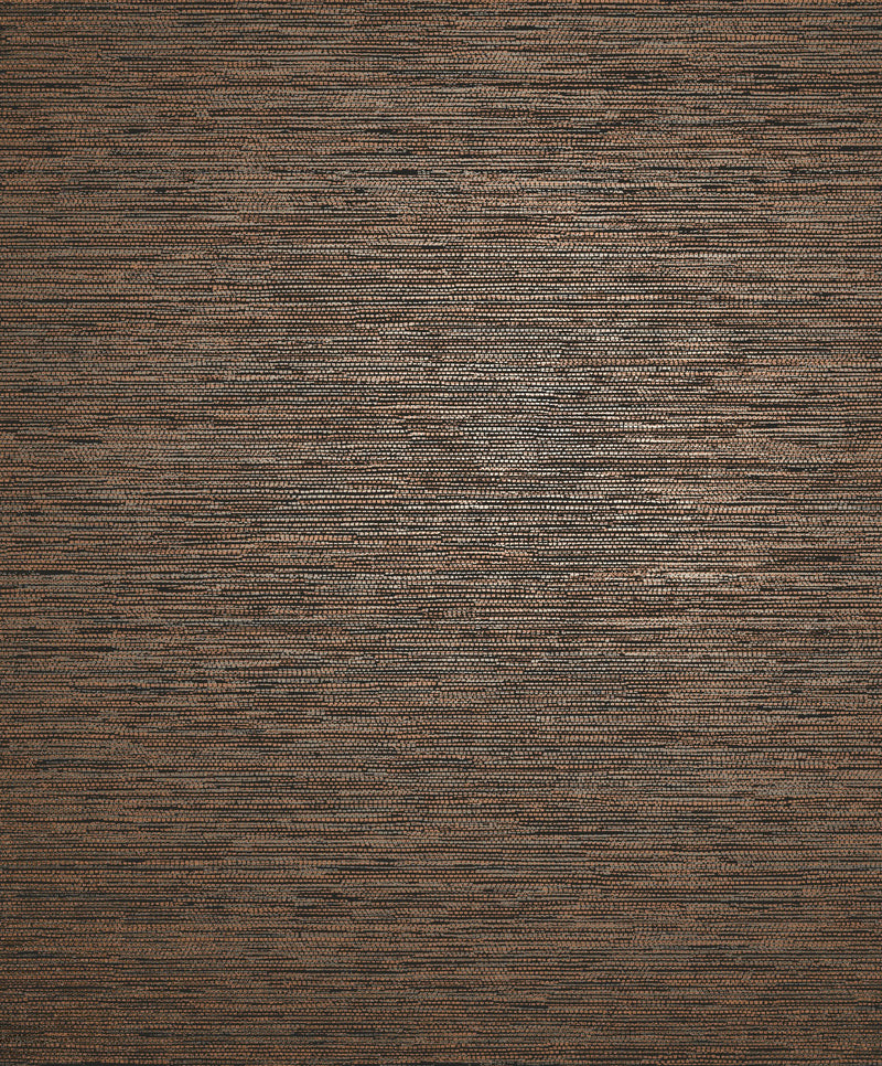 Horizontal Stripe Bronze Brown / Black Metallic FX 2 Wallpaper by Galerie — flat