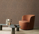 Horizontal Stripe Bronze Brown / Black Metallic FX 2 Wallpaper by Galerie — roll shot