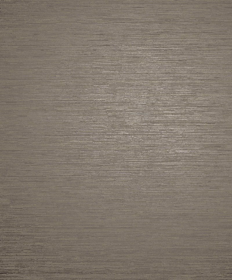 Horizontal Stripe Bronze Brown / Gold Metallic FX 2 Wallpaper by Galerie — flat