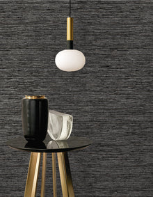 Horizontal Stripe Silver Grey / Black Metallic FX 2 Wallpaper by Galerie — roll shot
