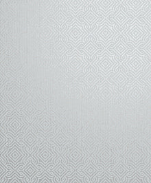 Square Geometric Silver Grey Metallic FX 2 Wallpaper by Galerie — flat