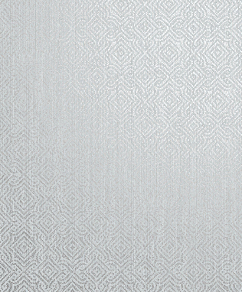 Square Geometric Silver Grey Metallic FX 2 Wallpaper by Galerie — flat