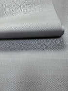 Square Geometric Silver Grey Metallic FX 2 Wallpaper by Galerie — roomshot 2