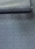 Square Geometric Blue / Gold Metallic FX 2 Wallpaper by Galerie — roomshot 2
