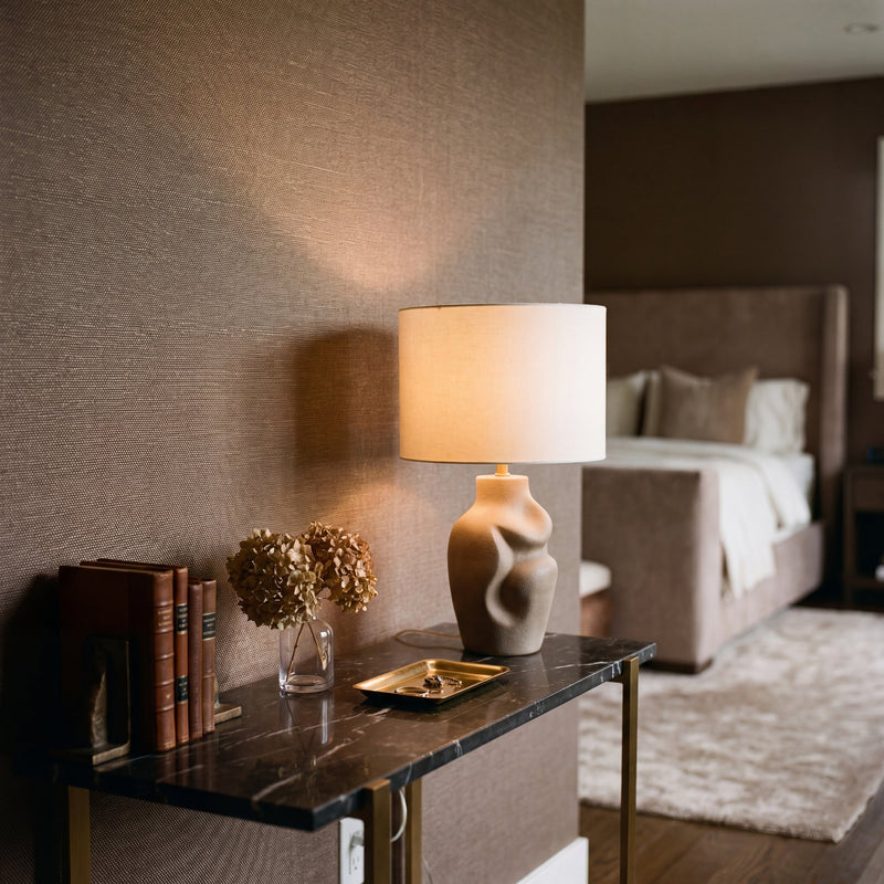 Plain Texture Bronze Brown Metallic FX 2 Wallpaper by Galerie — roomshot 1