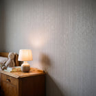 Texture Stripe Silver Grey Metallic FX 2 Wallpaper by Galerie — roomshot 1
