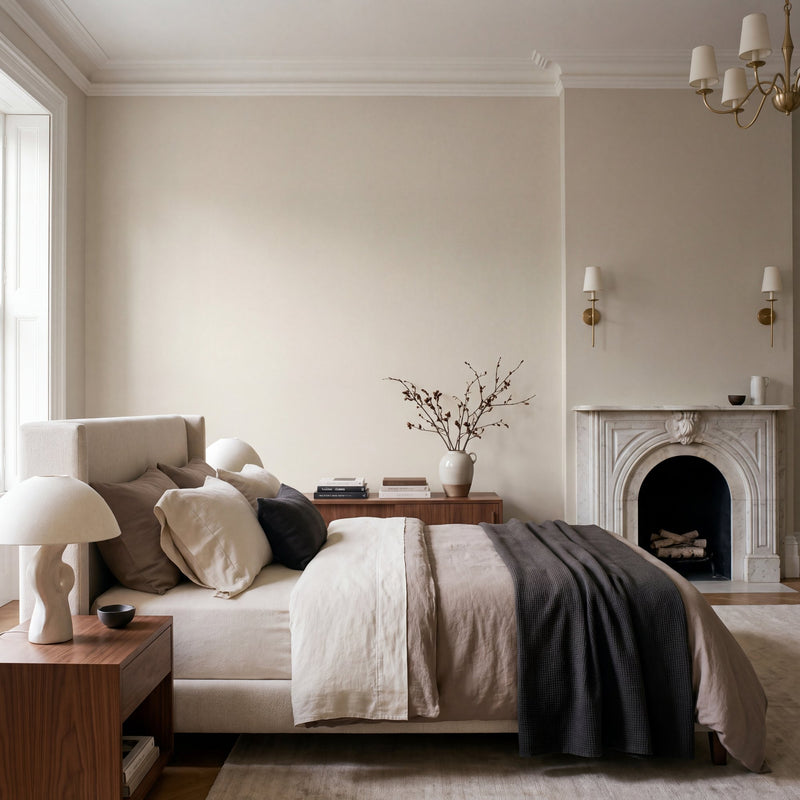 Plain Texture Ivory Metallic FX 2 Wallpaper by Galerie — roomshot 1