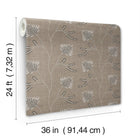 MX9607 Laelynn Taupe Astoria Wallpaper by York Wallcoverings