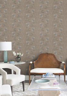 MX9607 Laelynn Taupe Astoria Wallpaper by York Wallcoverings