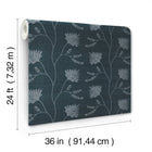 MX9608 Laelynn Navy Astoria Wallpaper by York Wallcoverings