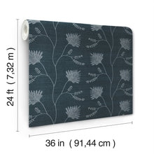MX9608 Laelynn Navy Astoria Wallpaper by York Wallcoverings