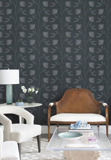 MX9608 Laelynn Navy Astoria Wallpaper by York Wallcoverings