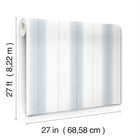 MX9611 Tandem Stripe Blue Astoria Wallpaper by York Wallcoverings