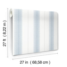 MX9611 Tandem Stripe Blue Astoria Wallpaper by York Wallcoverings
