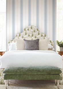 MX9611 Tandem Stripe Blue Astoria Wallpaper by York Wallcoverings
