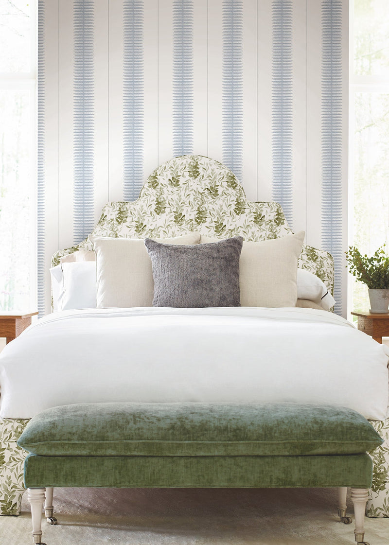 MX9611 Tandem Stripe Blue Astoria Wallpaper by York Wallcoverings